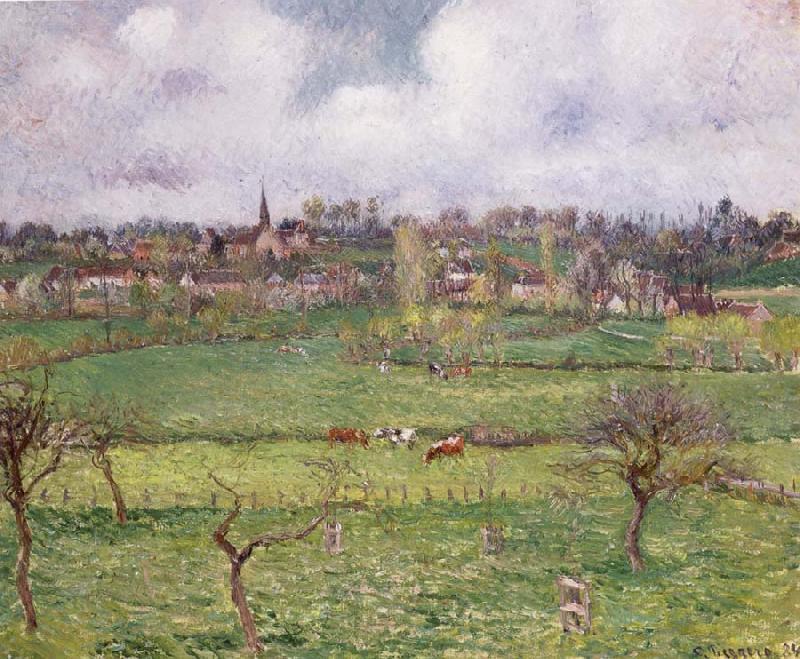 Camille Pissarro View of Bazincourt Norge oil painting art